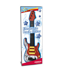 BT Chitară electrică rock, roșu/negru/albă, 46661